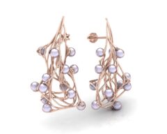 červené zlato a růžové perly