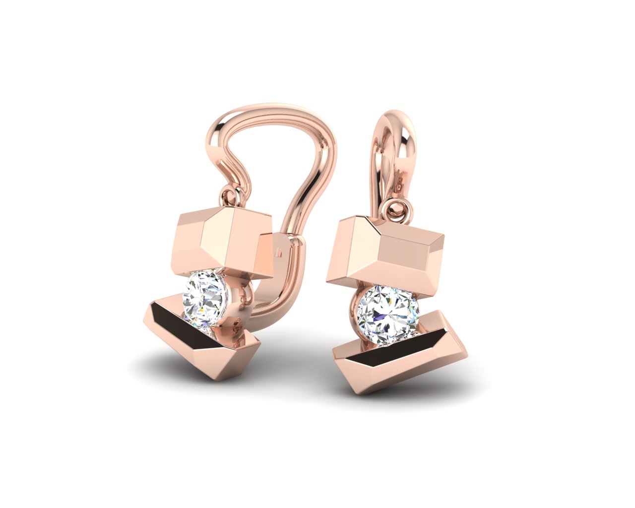 Červené zlato a bílé brilianty