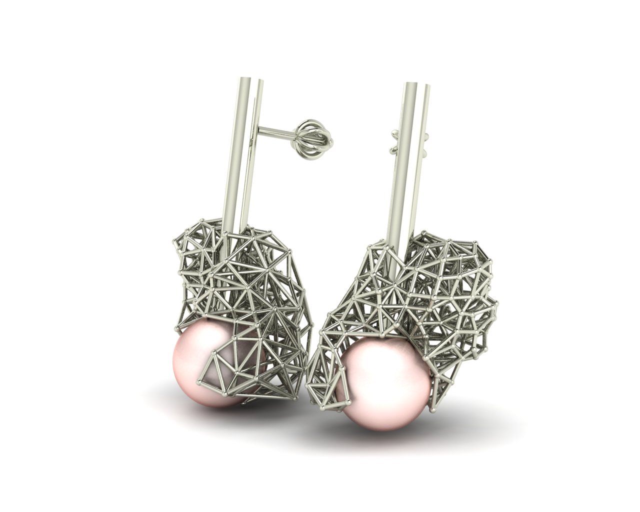 Bílé zlato a růžové perly