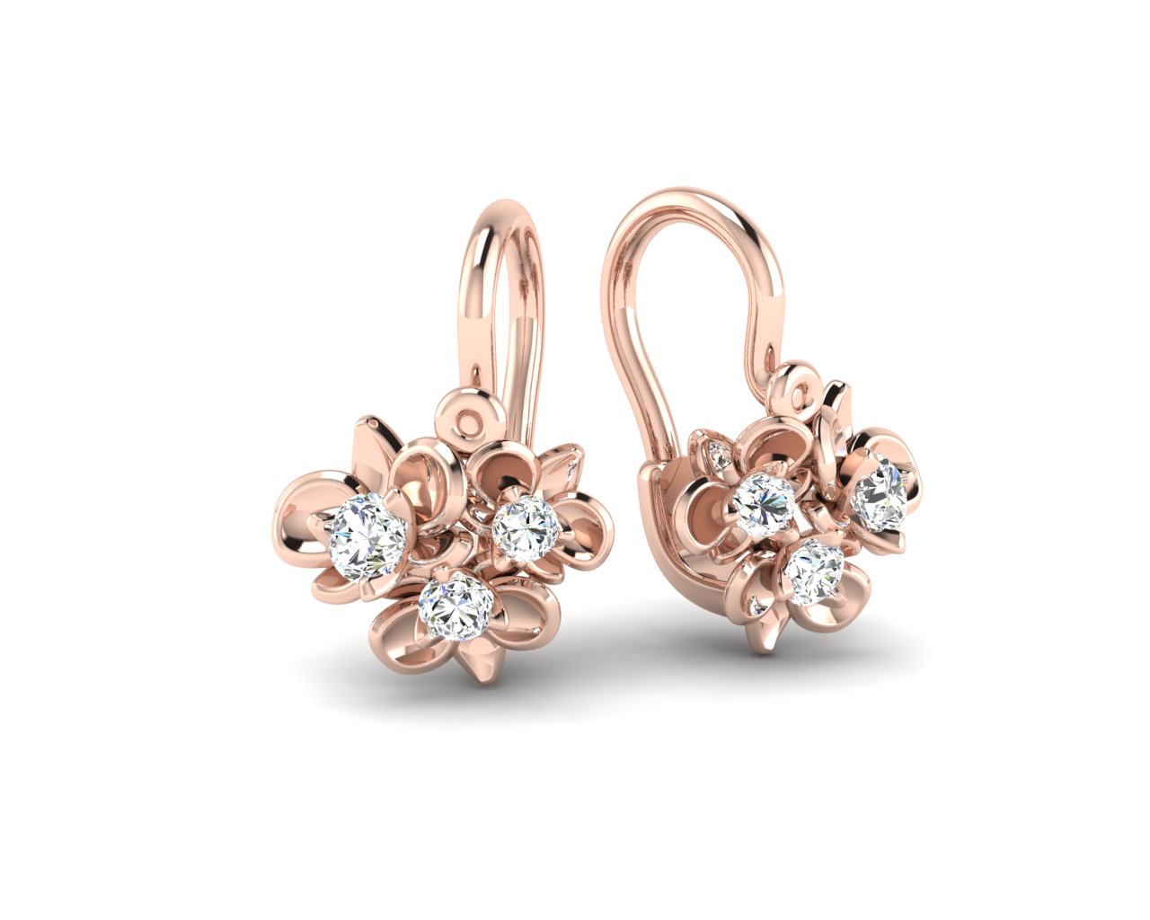 Červené zlato a bílé brilianty