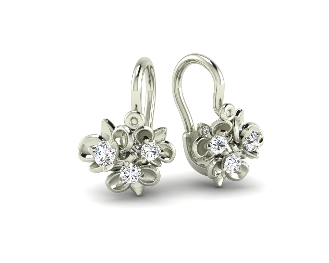 Bílé zlato a bílé brilianty