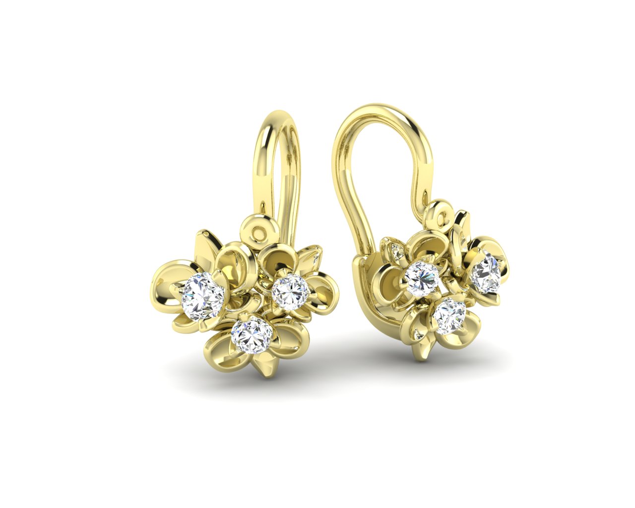 Žluté zlato a bílé brilianty